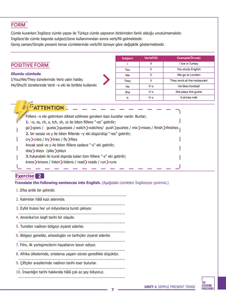 Yetişkin Dil Öğrenimine Özel A1 A2 Başlangıç Seviye İngilizce Gramer Kitabı