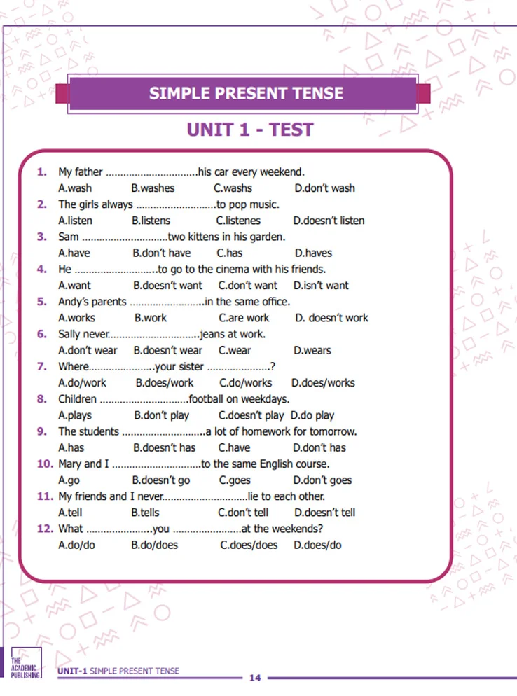 Yetişkin Dil Öğrenimine Özel A1 A2 Başlangıç Seviye İngilizce Gramer Kitabı