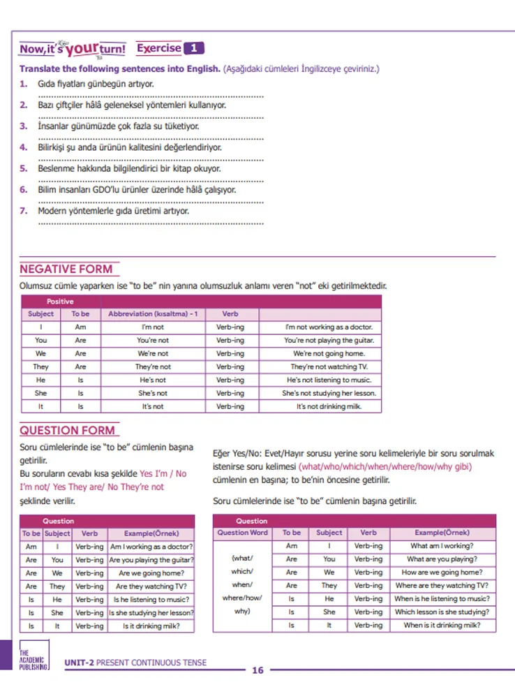 Yetişkin Dil Öğrenimine Özel A1 A2 Başlangıç Seviye İngilizce Gramer Kitabı